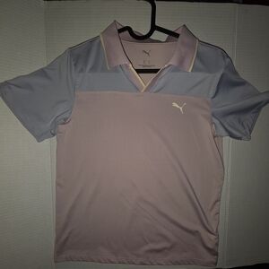 Puma Light Purple and Pink Polo Shirt